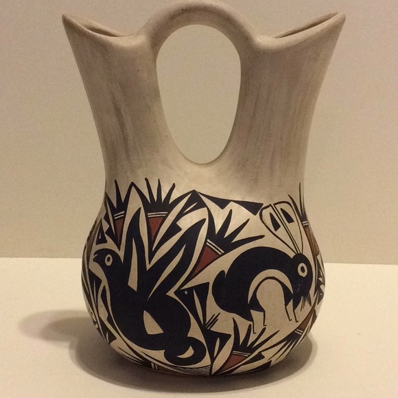 Acoma Pueblo Pottery Wedding Vase - Picture 2 of 5